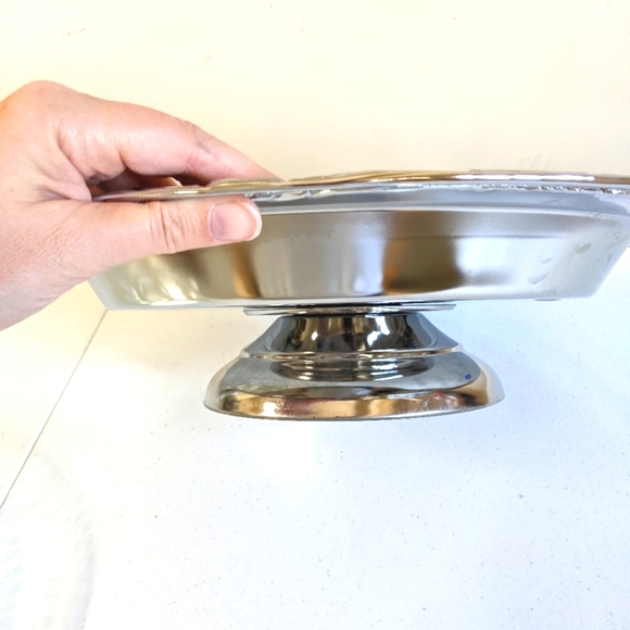 Vintage Silver Plated and Glass Lazy Susan - Picture 10 of 12